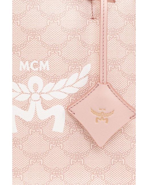 MCM Pink 'himmel Mini' Shopper Bag,