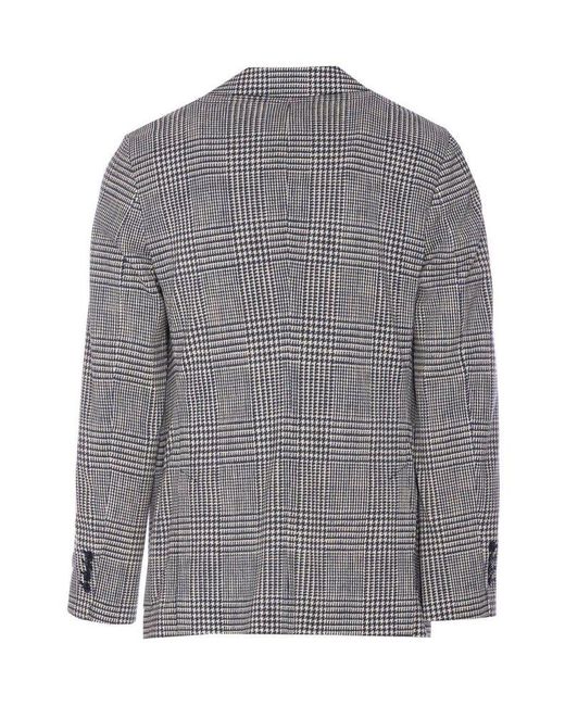 Circolo 1901 Gray Checkered Blazer Jacket for men