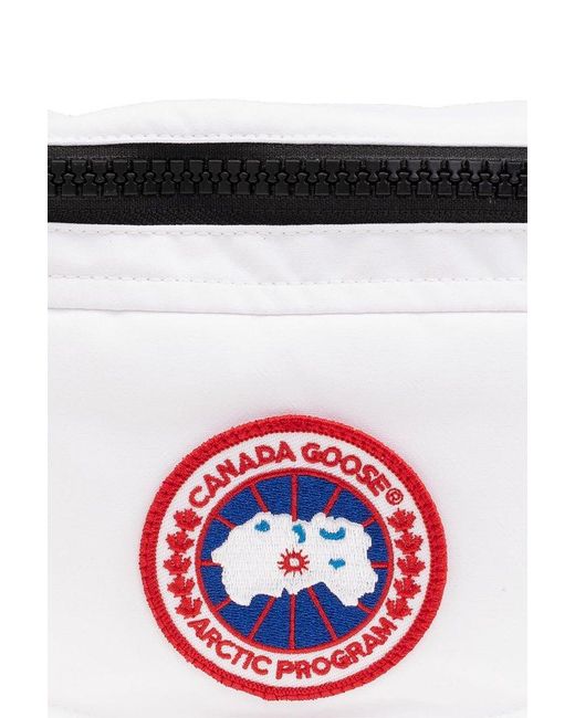 Canada Goose White Belt Bag With Logo, for men