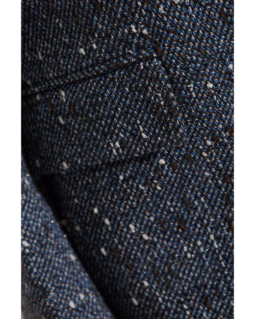 Self-Portrait Blue Boucle Blazer