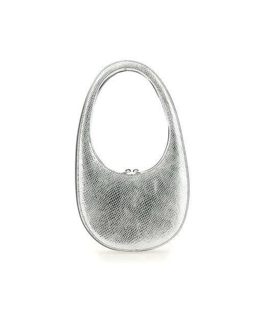 Coperni Leather Swipe Zipped Tote Bag in Silver (White) Lyst Australia