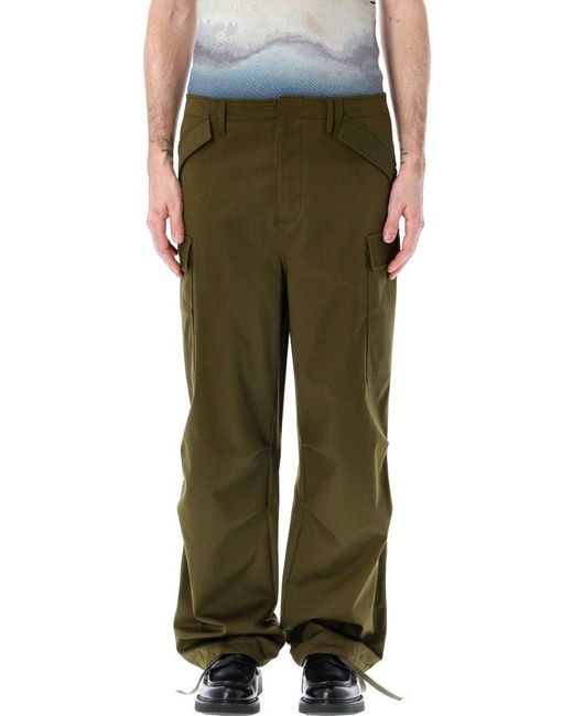 MSGM Green Cargo Pants for men