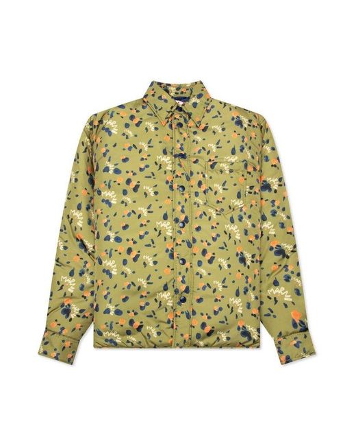 Marni Green Logo Printed Dripping Jacket for men