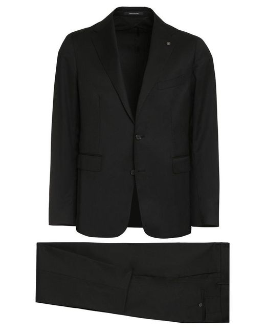 Tagliatore Black Two Piece Tailored Suit for men
