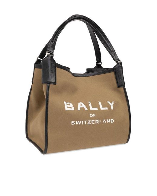 Bally Natural Logo Printed Large Tote Bag for men