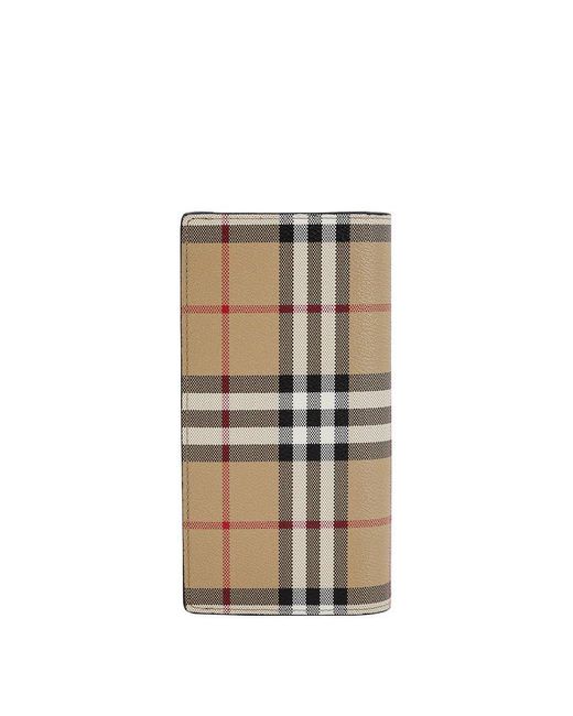 Burberry Natural Checkered Bifold Wallet for men