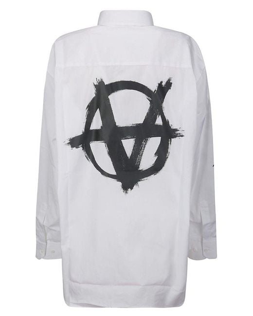 Vetements Gray Double Anarchy Shirt