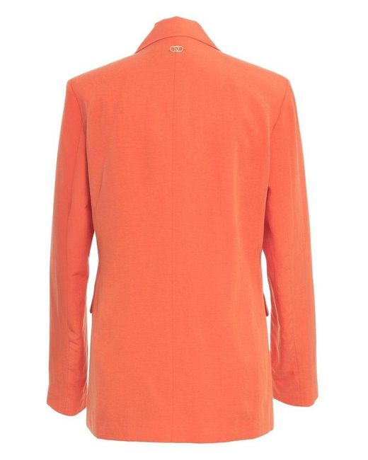 Liu Jo Orange Single-Breasted Blazer