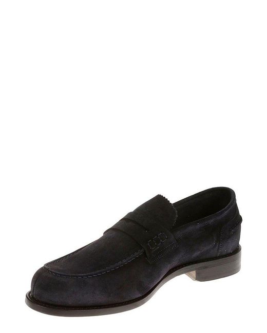 BERWICK  1707 Black Classic Penny Loafers for men