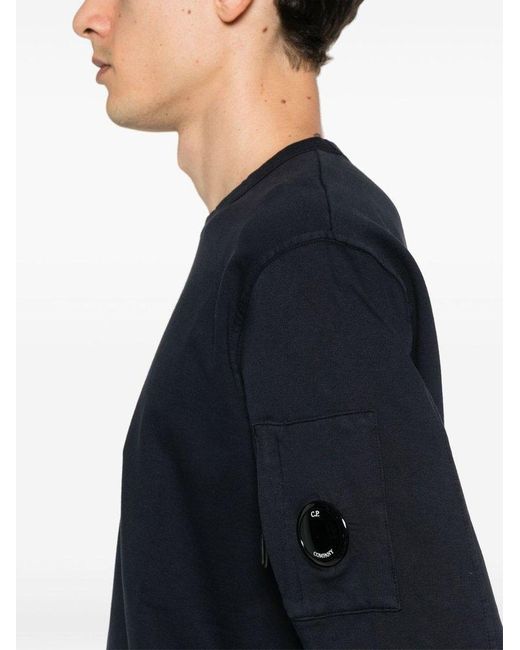 C P Company Blue Crew Neck Sweater for men