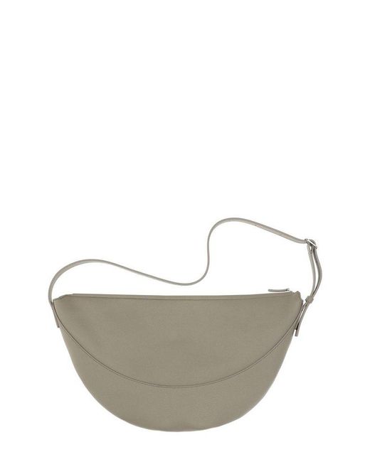 The Row Gray Jouve Zipped Shoulder Bag