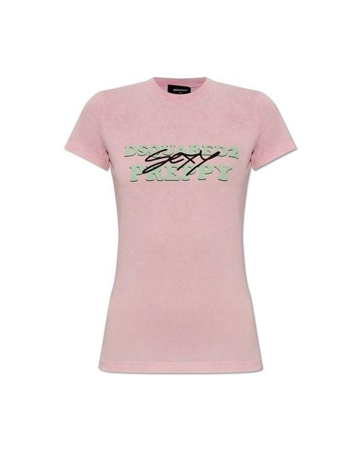 DSquared² Pink T-shirt With Print,
