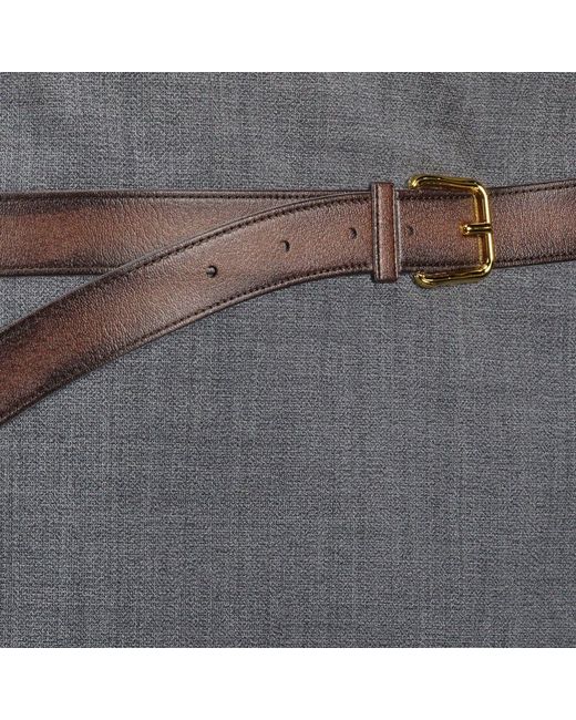 Prada Gray 3D Printed Belt Mini Skirt