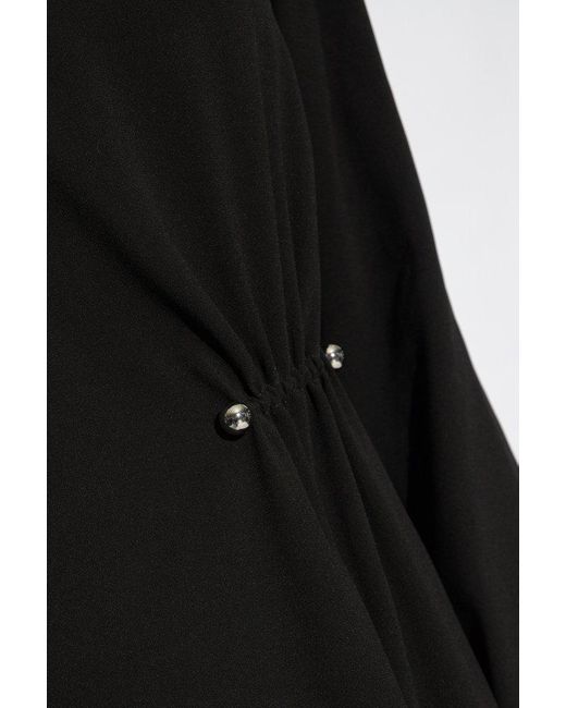 Emporio Armani Black Draped Dress,