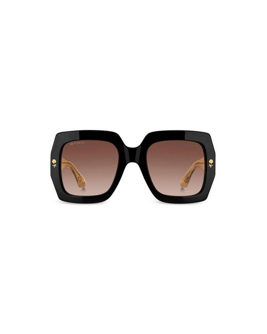 Etro Black Square-frame Sunglasses
