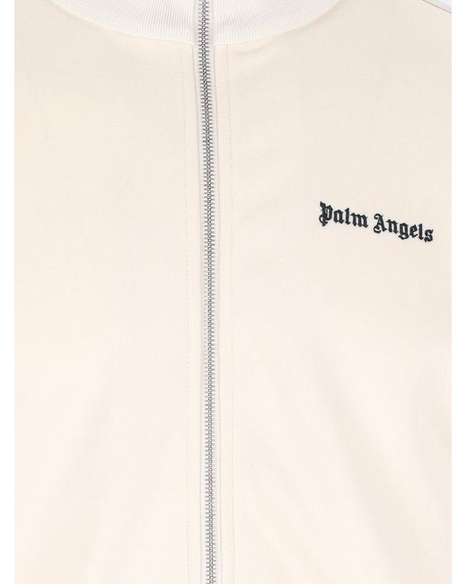 Palm Angels Natural Logo Embroidered Track Jacket for men