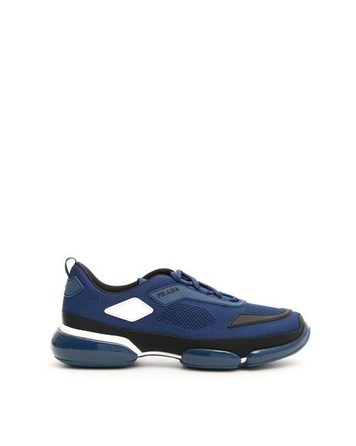 Prada Blue Cloudbust Knitted Sneakers for men