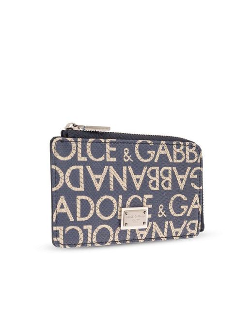 Dolce & Gabbana White Card Case With Logo,