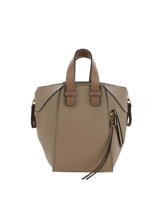 Loewe Hammock Compact Top Handle Bag in Natural Lyst