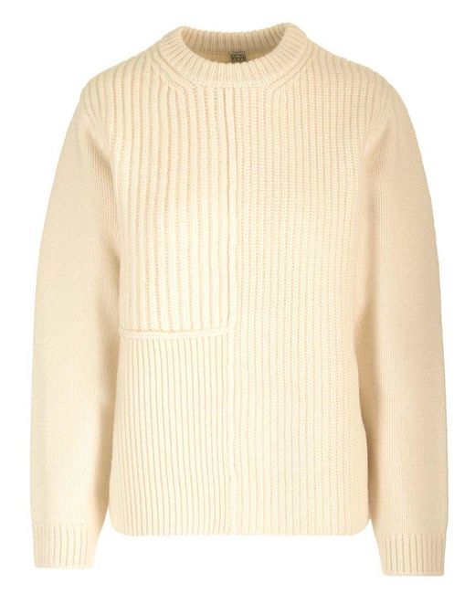 Totême  Natural Ribbed Wool Sweater