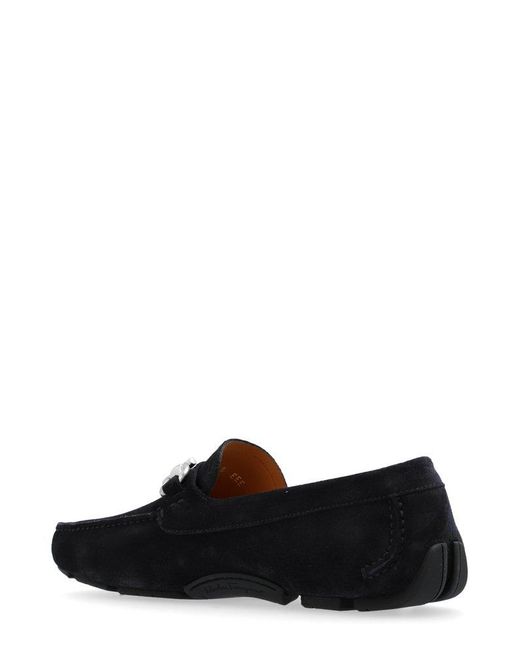Ferragamo Black Parigi Gancini Ornament Loafers for men