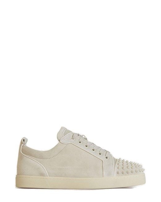 Christian Louboutin Louis Junior Spikes Sneakers in Natural for