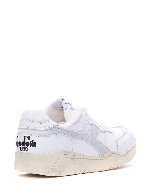 Diadora White B.560 Heritage Lace-up Sneakers for men