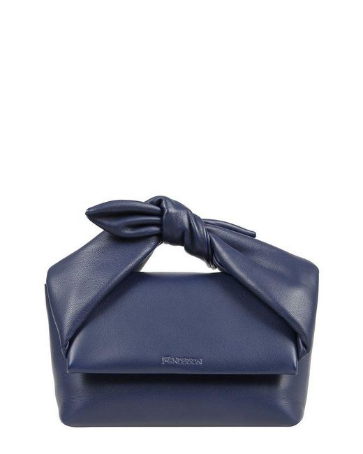 J.W. Anderson Blue Medium Bow Twister Top Handle Bag