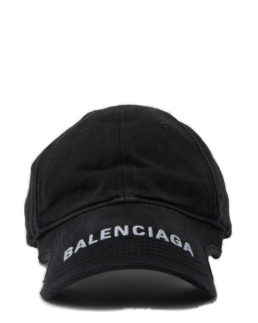 Balenciaga Cotton Logo Brim Baseball Cap in Nero (Black) for Men - Save 29%  | Lyst