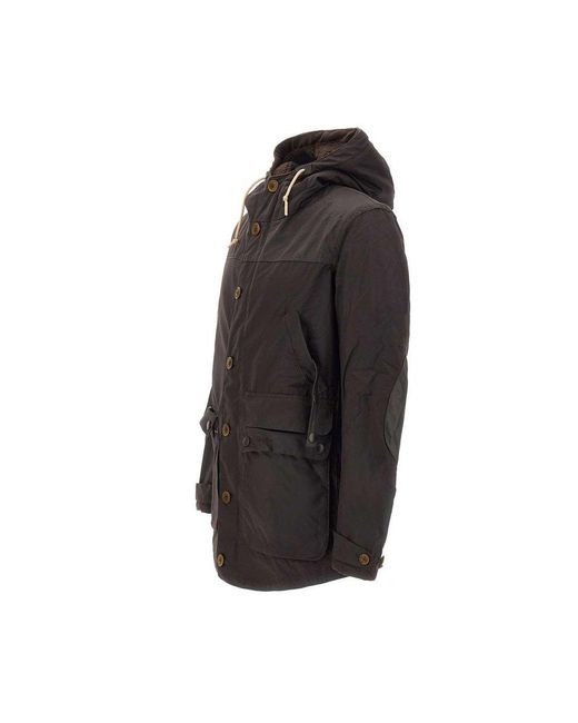 Barbour Black Game Waxed Parka for men