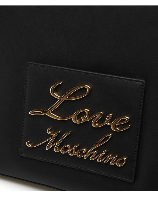 Love Moschino Black Logo Lettering Tote Bag