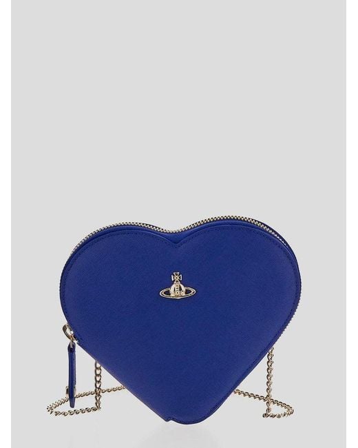 Vivienne Westwood Blue Heart-shape Small Crossbody Bag