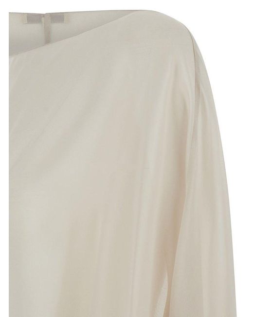 Antonelli White Herve Long-sleeved Cape