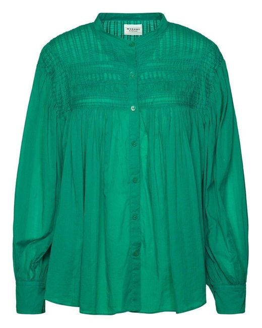 Isabel Marant Green Plalia Emerald Cotton Shirt