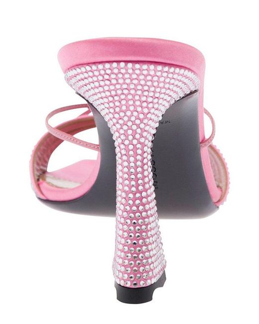 D'Accori Pink Rhinestone Slip-On Pumps