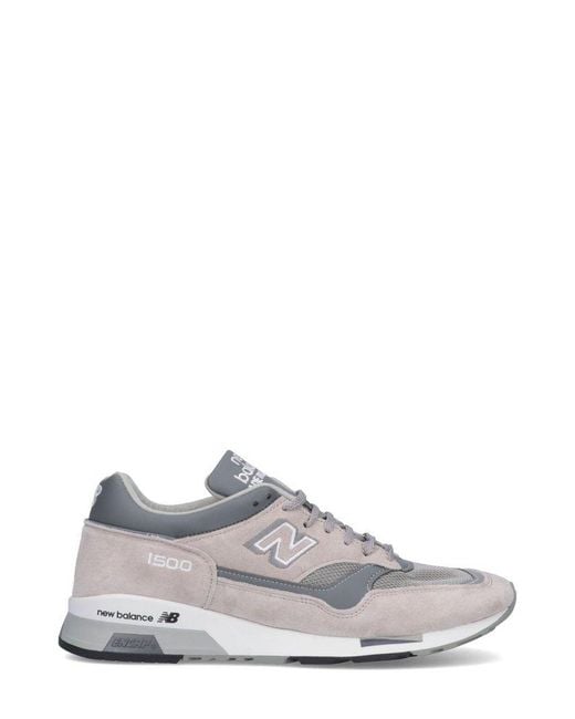 New Balance White 1500 Lace-Up Sneakers for men