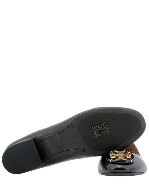 Tory Burch Brown Logo Plaque Block Heel Pumps