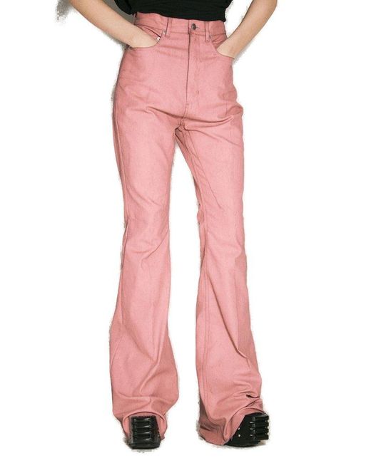 Rick Owens Porterville Bolan Bootcut Pants in Pink | Lyst Rick Owens Porterville Bolan Bootcut Pants in Pink | Lyst