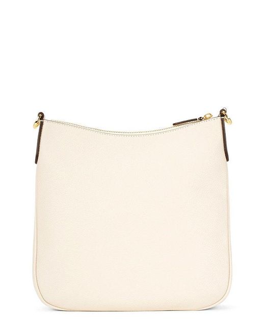 Ralph Lauren Natural Large Cameryn Logo Patch Crossbody Bag