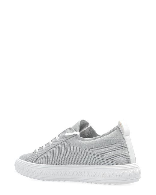 MICHAEL Michael Kors White Logo Printed Lace-up Sneakers