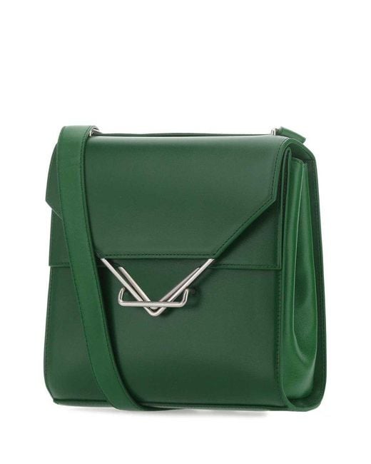 Bottega Veneta Green The Clip Shoulder Bag