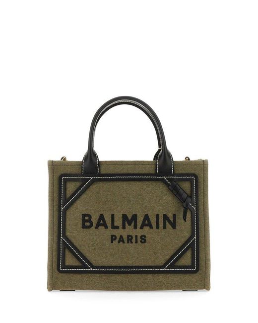 Balmain Green B-army Small Shopper Bag