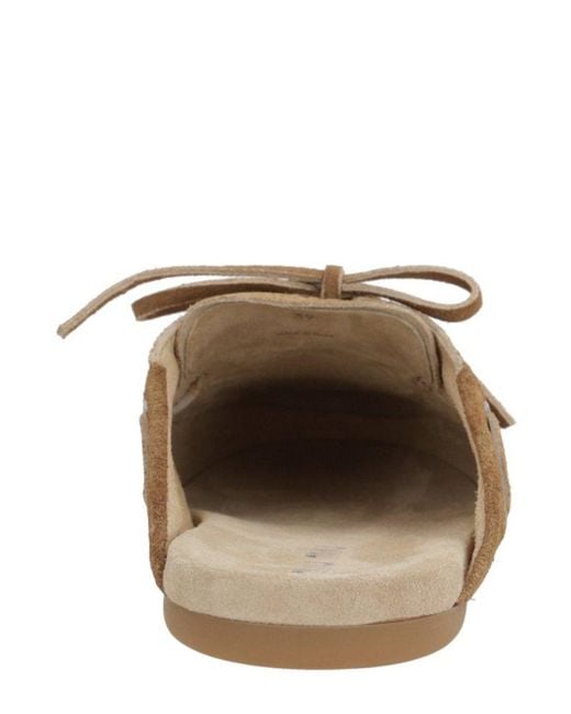 Miu Miu Brown Lace-Up Flat Mules