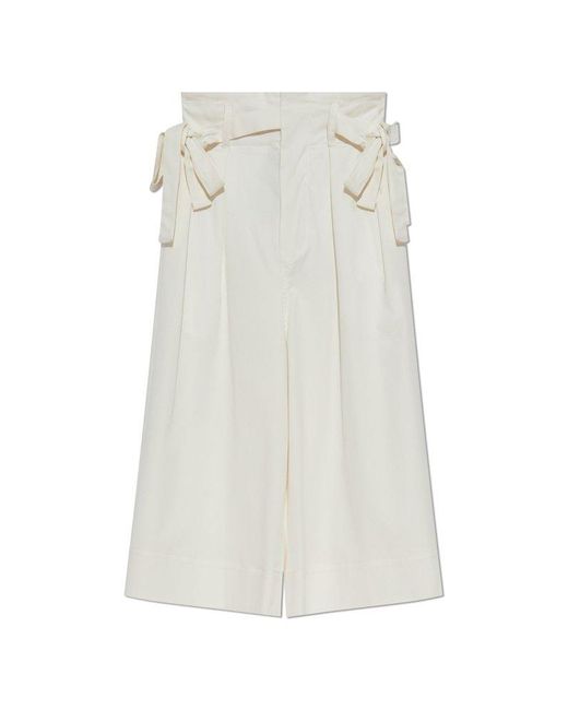 Fabiana Filippi White Pleated Trousers
