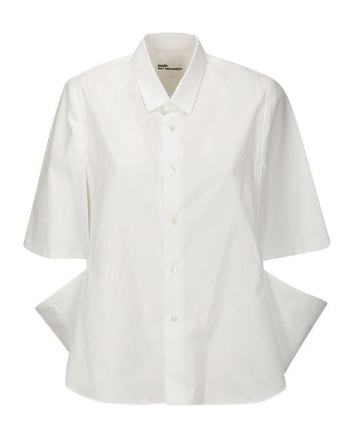 Noir Kei Ninomiya White Cut-out Shirt