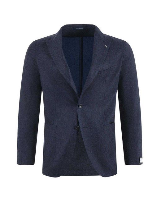 Tagliatore Blue Single-Breasted Tailored Jacket for men