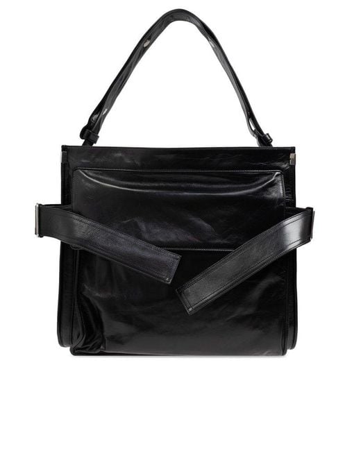 Burberry Medium Buckle-detailed Trench Tote Bag in Black for