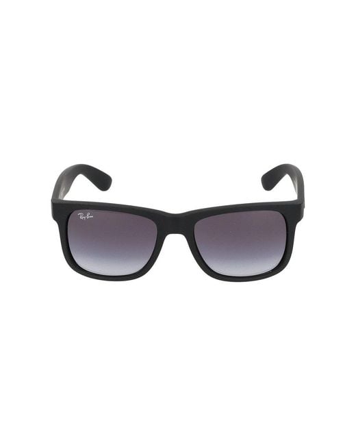 Ray-Ban Black Justin Classic Square Frame Sunglasses for men