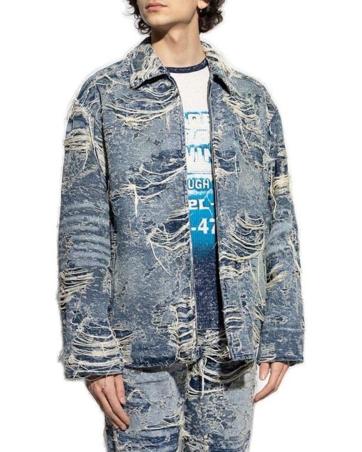 DIESEL Blue Jacket D-Ivar-Fsg1 for men