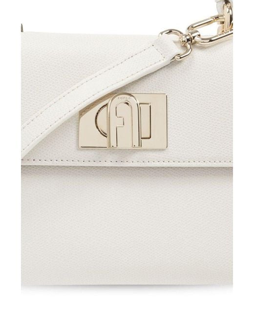 Furla White 1927 Twist-lock Mini Tote Bag